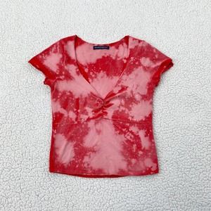 Brandy Melville Red Tie Dye Gina Top